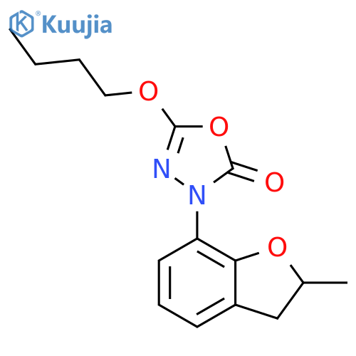 1,3,4-Oxadiazol-2(3H)-one, 5-butoxy-3-(2,3-dihydro-2-methyl-7-benzofuranyl)- structure
