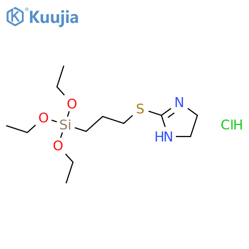 1H-Imidazole,4,5-dihydro-2-[[3-(triethoxysilyl)propyl]thio]-, hydrochloride (1:1) structure