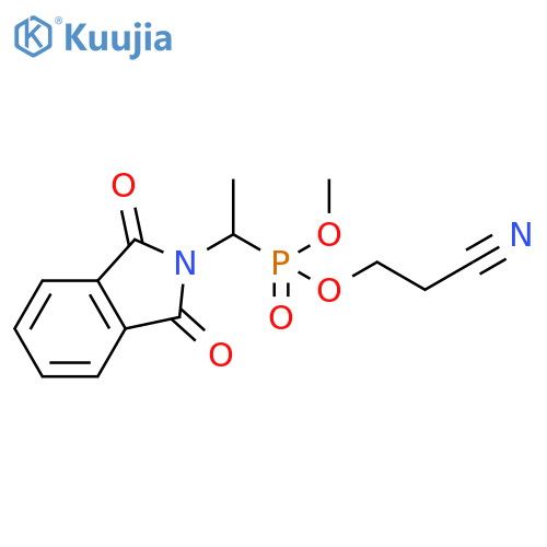 Phosphonic acid, [1-(1,3-dihydro-1,3-dioxo-2H-isoindol-2-yl)ethyl]-, 2-cyanoethyl methyl ester (9CI) structure