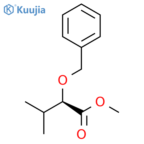 Butanoic acid, 3-methyl-2-(phenylmethoxy)-, methyl ester, (R)- structure