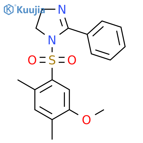 1-(5-methoxy-2,4-dimethylbenzenesulfonyl)-2-phenyl-4,5-dihydro-1H-imidazole structure