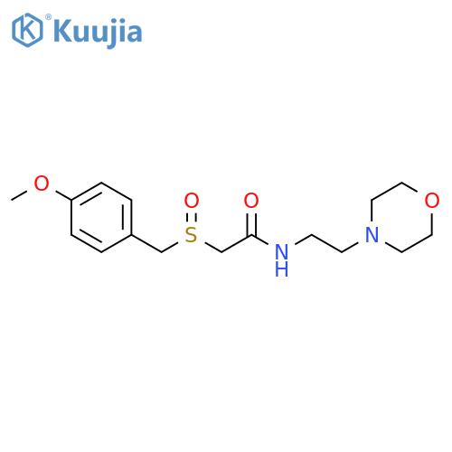 Acetamide,2-[[(4-methoxyphenyl)methyl]sulfinyl]-N-[2-(4-morpholinyl)ethyl]- structure