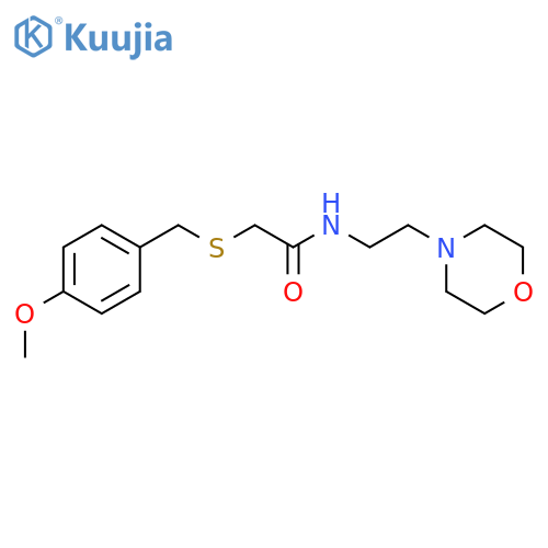 Acetamide, 2-[[(4-methoxyphenyl)methyl]thio]-N-[2-(4-morpholinyl)ethyl]- structure