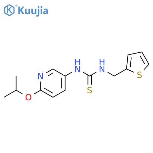 Thiourea, N-[6-(1-methylethoxy)-3-pyridinyl]-N'-(2-thienylmethyl)- structure
