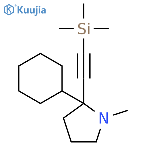 Pyrrolidine, 2-cyclohexyl-1-methyl-2-[(trimethylsilyl)ethynyl]- structure