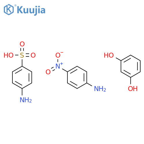 4-aminobenzenesulfonic acid; benzene-1,3-diol; 4-nitroaniline structure