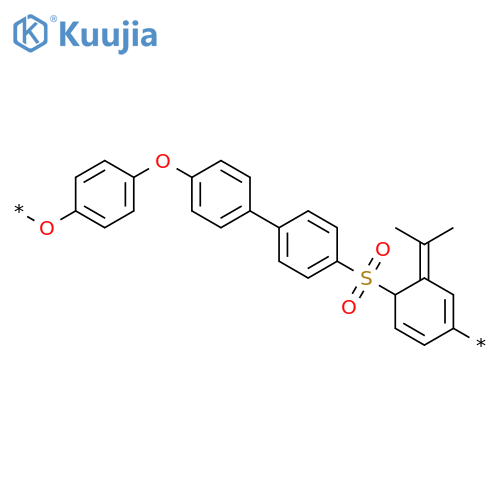 Poly[oxy-1,4-phenyleneoxy-1,4-phenylene(1-methylethylidene)-1,4-phenylenesulfonyl-1,4-phenylene] structure