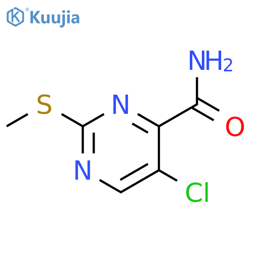 5-chloro-2-(methylsulfanyl)pyrimidine-4-carboxamide structure