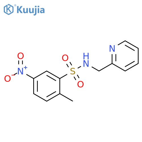 2-methyl-5-nitro-N-(pyridin-2-yl)methylbenzene-1-sulfonamide structure