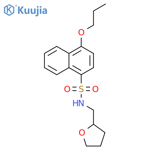 N-(oxolan-2-yl)methyl-4-propoxynaphthalene-1-sulfonamide structure