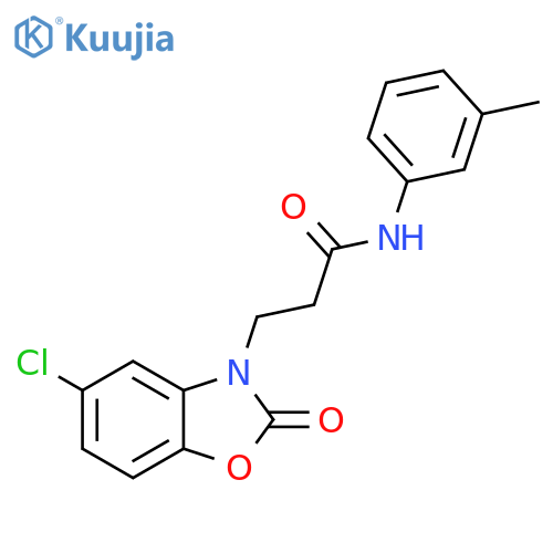 3-(5-chloro-2-oxo-2,3-dihydro-1,3-benzoxazol-3-yl)-N-(3-methylphenyl)propanamide structure
