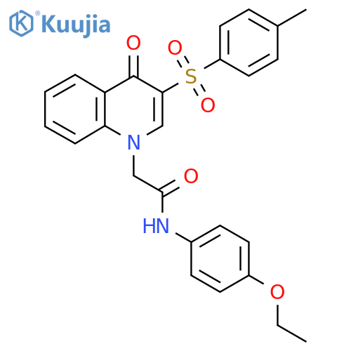 N-(4-ethoxyphenyl)-2-3-(4-methylbenzenesulfonyl)-4-oxo-1,4-dihydroquinolin-1-ylacetamide structure