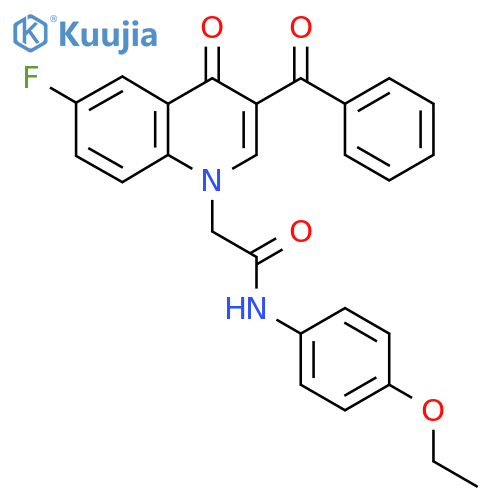 2-(3-benzoyl-6-fluoro-4-oxo-1,4-dihydroquinolin-1-yl)-N-(4-ethoxyphenyl)acetamide structure