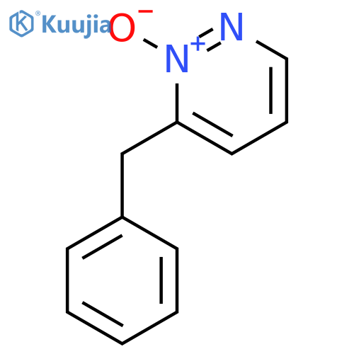 Pyridazine, 3-(phenylmethyl)-, 2-oxide structure