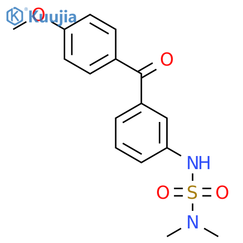 3-[N-(dimethylaminosulfonyl)-amino]-4'-methoxybenzophenone structure