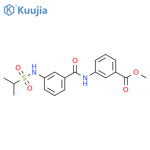 Benzoic acid, 3-[[3-[[(1-methylethyl)sulfonyl]amino]benzoyl]amino]-,methyl ester structure