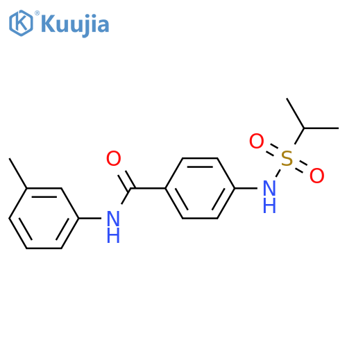 Benzamide, 4-[[(1-methylethyl)sulfonyl]amino]-N-(3-methylphenyl)- structure