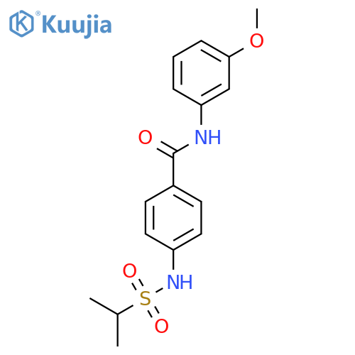 Benzamide, N-(3-methoxyphenyl)-4-[[(1-methylethyl)sulfonyl]amino]- structure