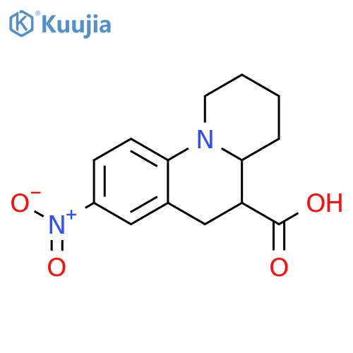 8-nitro-1H,2H,3H,4H,4aH,5H,6H-pyrido1,2-aquinoline-5-carboxylic acid structure
