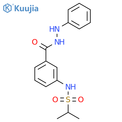 Benzoic acid, 3-[[(1-methylethyl)sulfonyl]amino]-, 2-phenylhydrazide structure