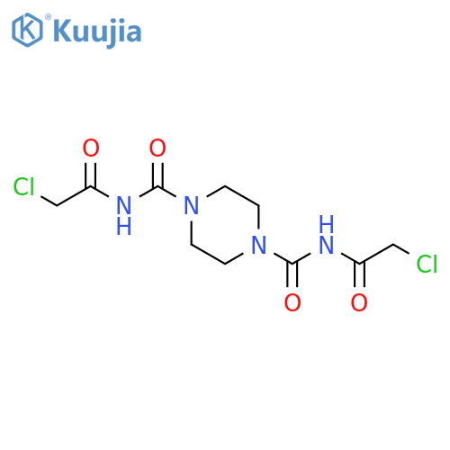 1,4-Piperazinedicarboxamide, N,N'-bis(chloroacetyl)- structure