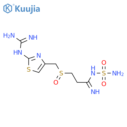 (Z)-3-(((2-((Diaminomethylene)amino)thiazol-4-yl)methyl)sulfinyl)-N'-sulfamoylpropanimidamide structure