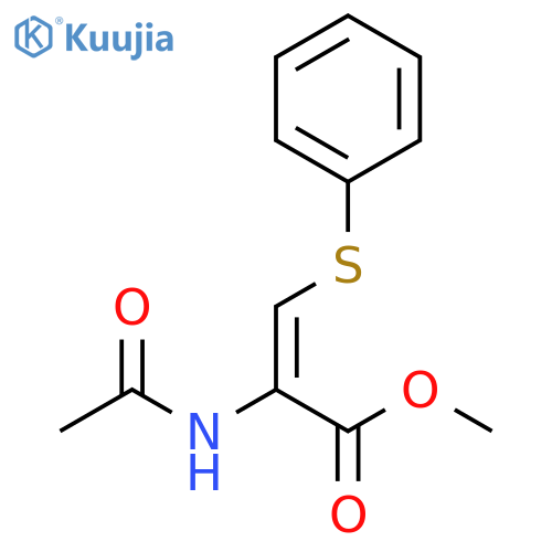 2-Propenoic acid, 2-(acetylamino)-3-(phenylthio)-, methyl ester, (E)- structure