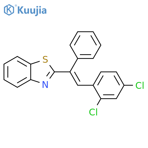 Benzothiazole, 2-[2-(2,4-dichlorophenyl)-1-phenylethenyl]-, (E)- (9CI) structure