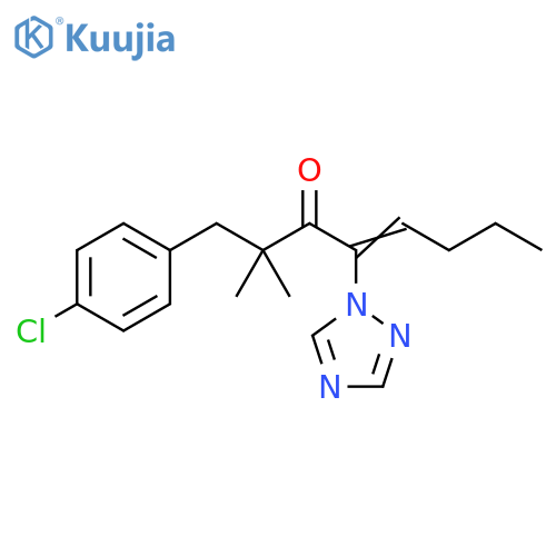 4-Octen-3-one, 1-(4-chlorophenyl)-2,2-dimethyl-4-(1H-1,2,4-triazol-1-yl)- structure