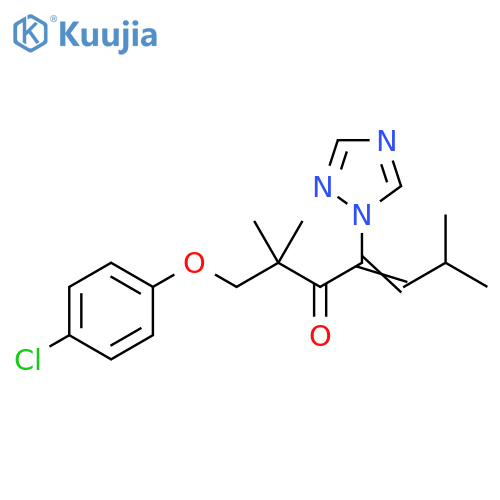 4-Hepten-3-one, 1-(4-chlorophenoxy)-2,2,6-trimethyl-4-(1H-1,2,4-triazol-1-yl)- structure