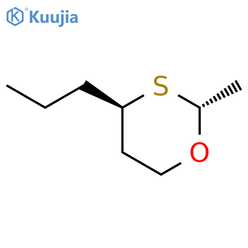 1,3-Oxathiane, 2-methyl-4-propyl-, (2R-trans)- structure