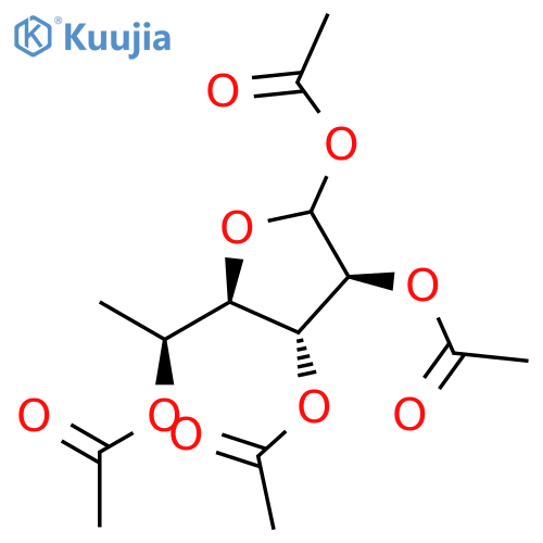 L-GALACTOFURANOSE, 6-DEOXY-, TETRAACETATE structure