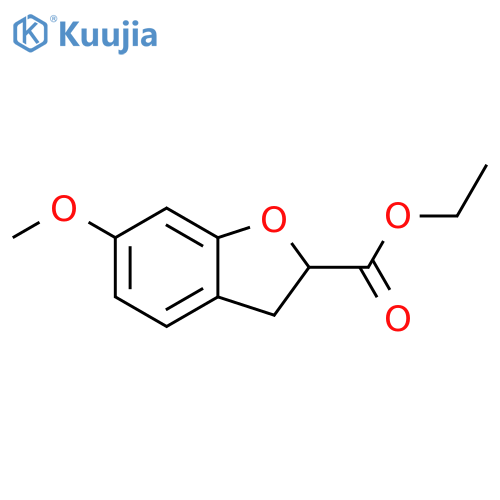 2-BENZOFURANCARBOXYLIC ACID, 2,3-DIHYDRO-6-METHOXY-, ETHYL ESTER structure
