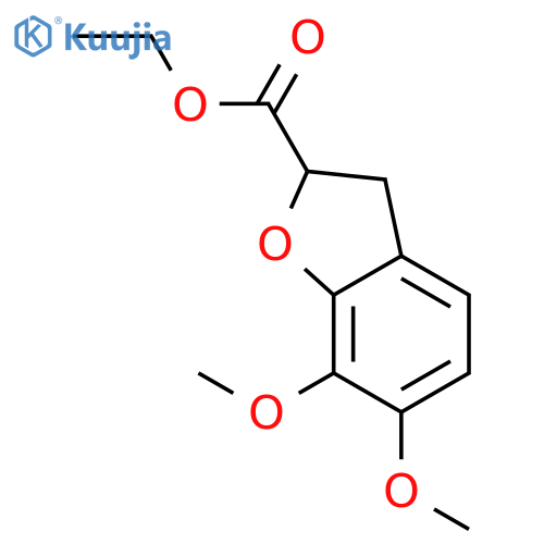 2-Benzofurancarboxylic acid, 2,3-dihydro-6,7-dimethoxy-, ethyl ester structure