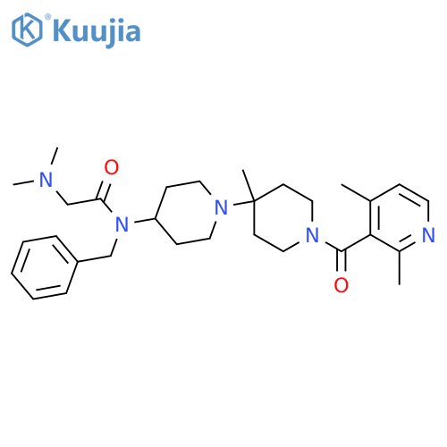 Acetamide,2-(dimethylamino)-N-[1'-[(2,4-dimethyl-3-pyridinyl)carbonyl]-4'-methyl[1,4'-bipiperidin]-4-yl]-N-(phenylmethyl)- structure