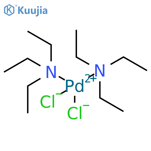 Palladium, dichlorobis(N,N-diethylethanamine)- structure