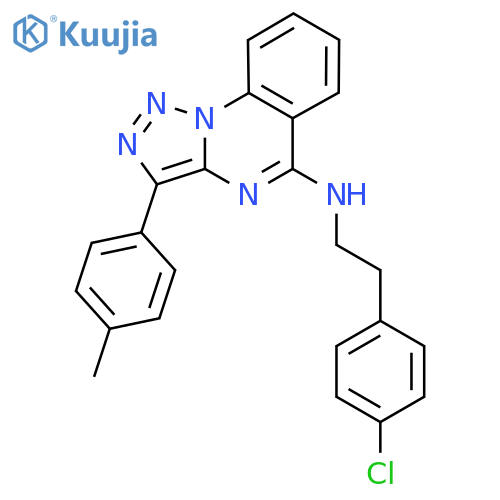 N-2-(4-chlorophenyl)ethyl-3-(4-methylphenyl)-1,2,3triazolo1,5-aquinazolin-5-amine structure