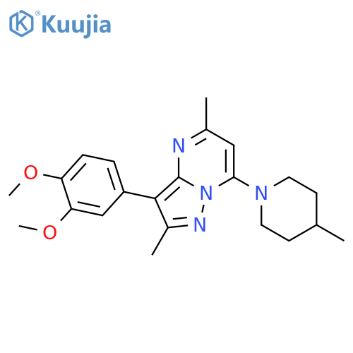 1-3-(3,4-dimethoxyphenyl)-2,5-dimethylpyrazolo1,5-apyrimidin-7-yl-4-methylpiperidine structure