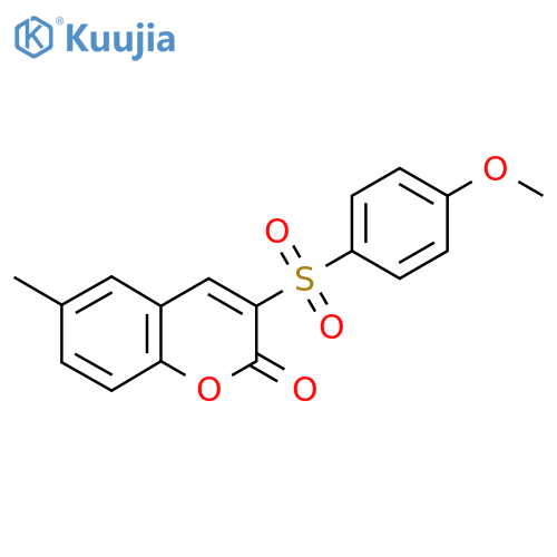 3-(4-methoxybenzenesulfonyl)-6-methyl-2H-chromen-2-one structure