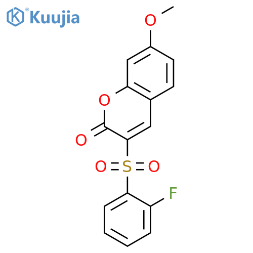 3-(2-fluorobenzenesulfonyl)-7-methoxy-2H-chromen-2-one structure