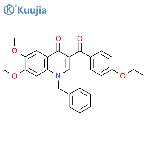 1-Benzyl-3-(4-ethoxybenzoyl)-6,7-dimethoxy-1,4-dihydroquinolin-4-one structure