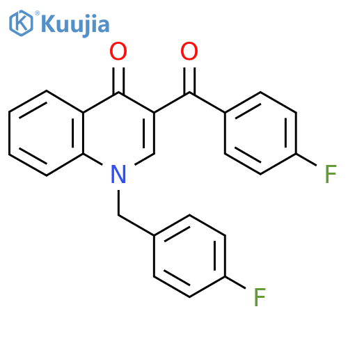 3-(4-fluorobenzoyl)-1-(4-fluorophenyl)methyl-1,4-dihydroquinolin-4-one structure
