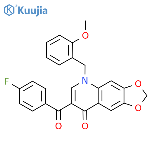 7-(4-fluorobenzoyl)-5-(2-methoxyphenyl)methyl-2H,5H,8H-1,3dioxolo4,5-gquinolin-8-one structure