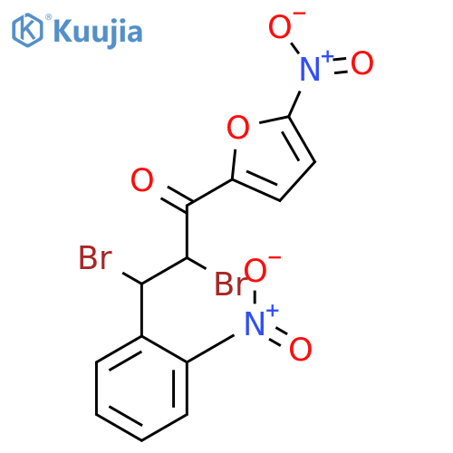 1-Propanone, 2,3-dibromo-1-(5-nitro-2-furanyl)-3-(2-nitrophenyl)- structure