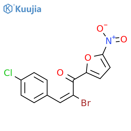 2-Propen-1-one, 2-bromo-3-(4-chlorophenyl)-1-(5-nitro-2-furanyl)- structure