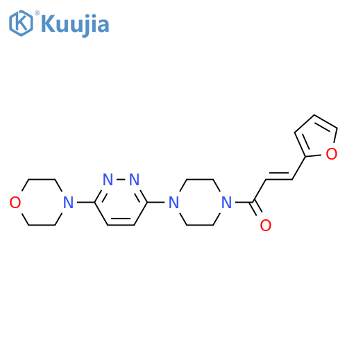 (2E)-3-(furan-2-yl)-1-{4-6-(morpholin-4-yl)pyridazin-3-ylpiperazin-1-yl}prop-2-en-1-one structure