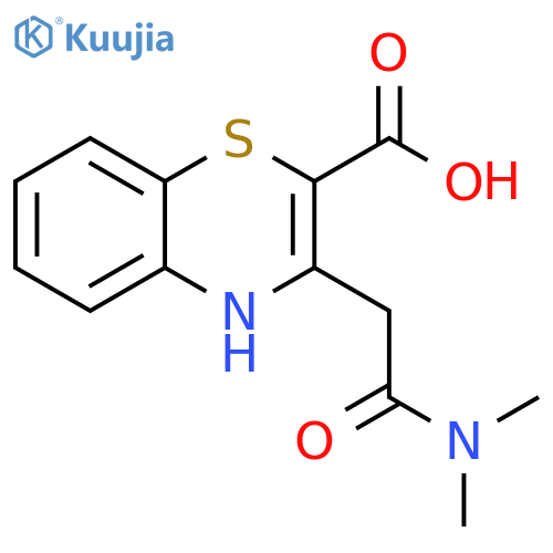 4H-1,4-Benzothiazine-2-carboxylic acid, 3-[2-(dimethylamino)-2-oxoethyl]- structure