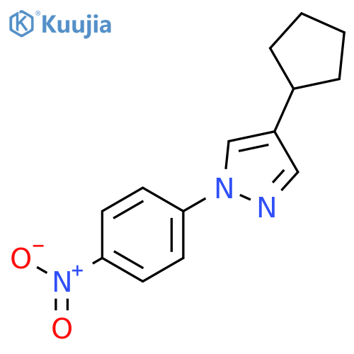 1H-Pyrazole, 4-cyclopentyl-1-(4-nitrophenyl)- structure