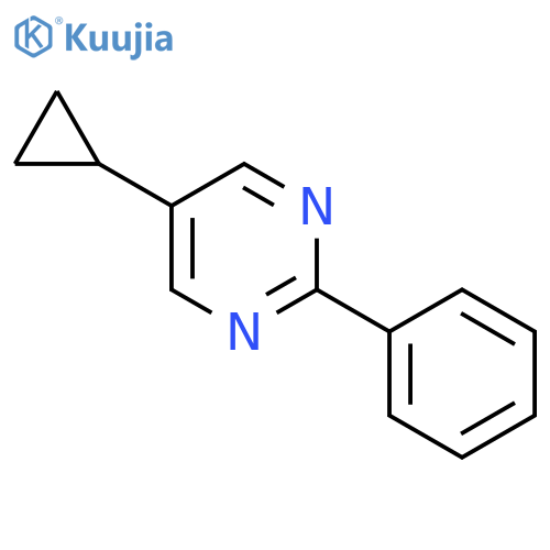 Pyrimidine, 5-cyclopropyl-2-phenyl- structure