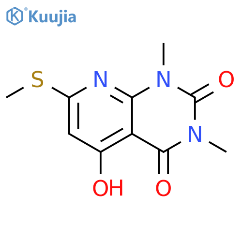 Pyrido[2,3-d]pyrimidine-2,4(1H,3H)-dione, 5-hydroxy-1,3-dimethyl-7-(methylthio)- structure